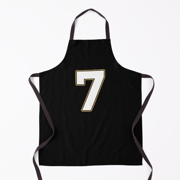 Item preview, Jersey Number 7 / Player Shirt Number Seven (White with Gold Outline) designed and sold by STUDIO-72.