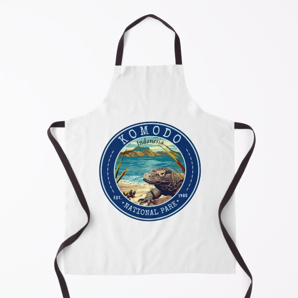 Item preview, Komodo National Park in Indonesia, Vintage Travel Art Circle Emblem designed and sold by MaateoDesign.