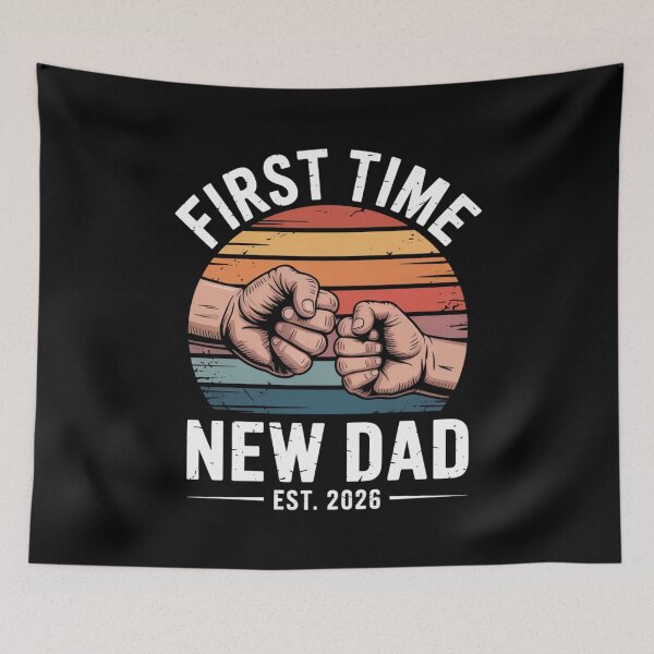 Item preview, First Time New Dad Est 2026 Retro Fist Bump Fatherhood Announcement designed and sold by Gogetgiggles.