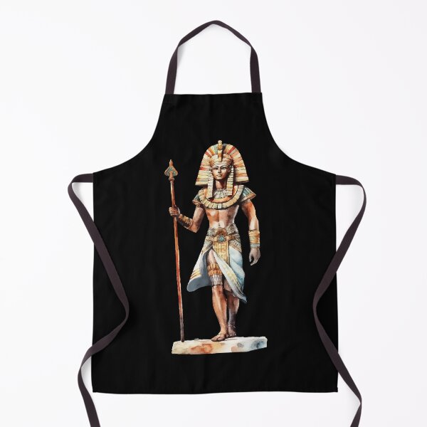 Item preview, Ancient Egyptian Pharaoh Watercolor Art | King Statue Illustration designed and sold by ZentroShop.