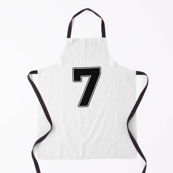 Item preview, Jersey Number 7 / Player Shirt Number Seven (Black with Black Outline) designed and sold by STUDIO-72.