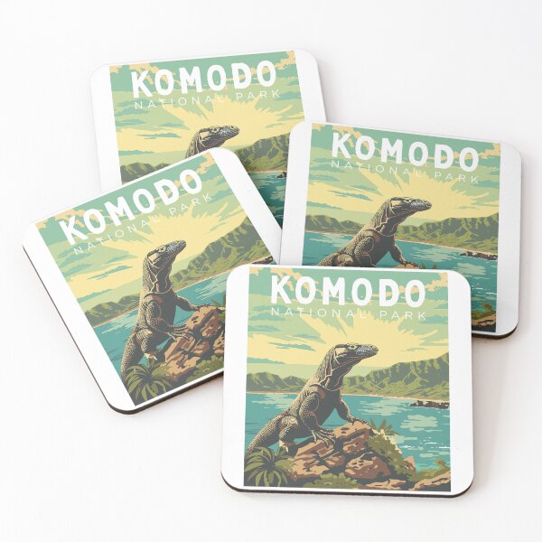 Item preview, Komodo National Park, Indonesia, Vintage Art Travel Landscape designed and sold by MaateoDesign.