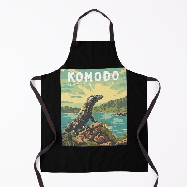 Item preview, Komodo National Park, Indonesia, Vintage Art Travel Landscape designed and sold by MaateoDesign.
