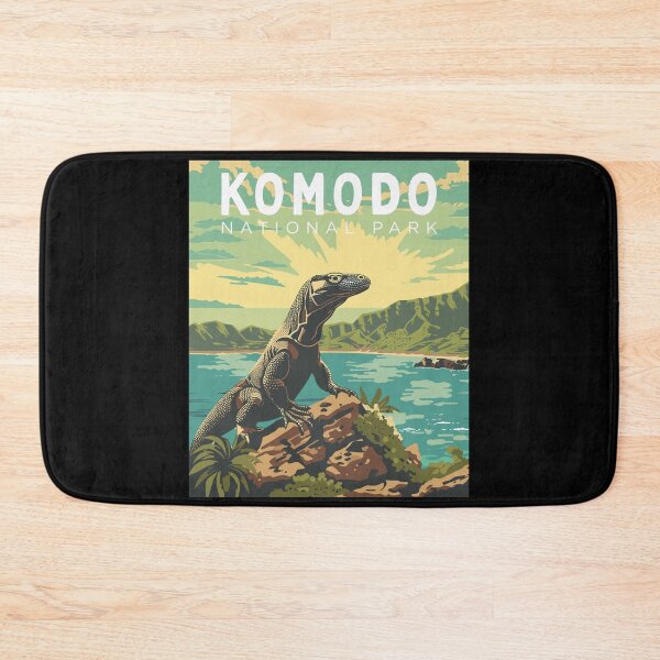 Item preview, Komodo National Park, Indonesia, Vintage Art Travel Landscape designed and sold by MaateoDesign.