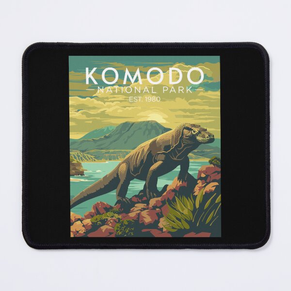 Item preview, Komodo National Park - Indonesia Vintage Art Travel Landscape designed and sold by MaateoDesign.