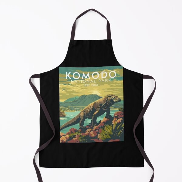 Item preview, Komodo National Park - Indonesia Vintage Art Travel Landscape designed and sold by MaateoDesign.