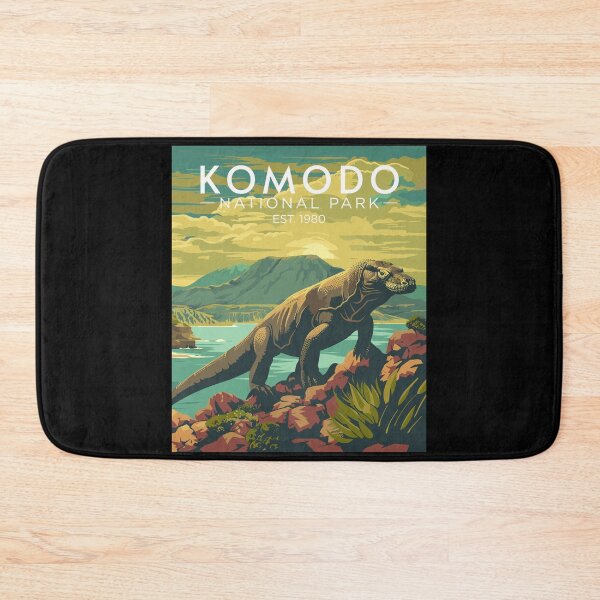 Item preview, Komodo National Park - Indonesia Vintage Art Travel Landscape designed and sold by MaateoDesign.