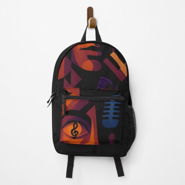Item preview, MUSIC IS THE KEY | Unique Owlic Colorful Cubist Music Vision | Geometric Face with Guitar Piano Microphone Art Design | Cubism for Music Lovers designed and sold by Owlic.artwear.