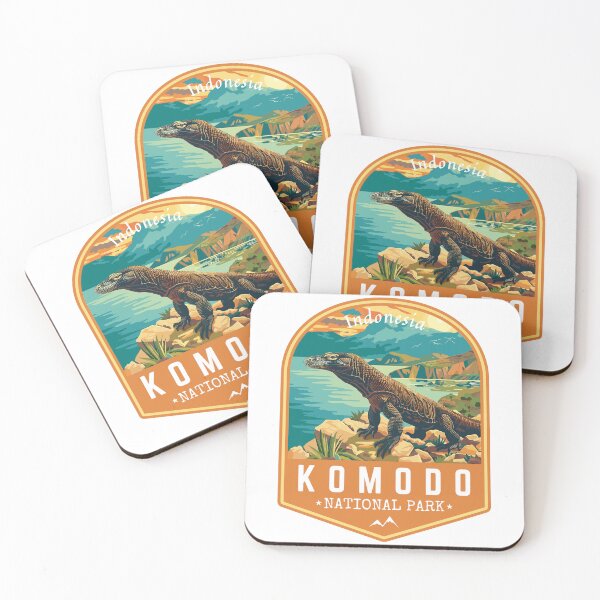 Item preview, Komodo National Park, Indonesia, Retro Travel Art Emblem designed and sold by MaateoDesign.