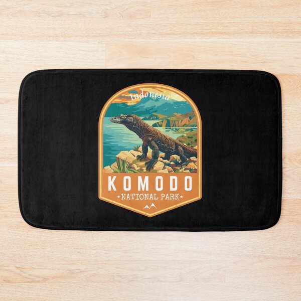 Item preview, Komodo National Park, Indonesia, Retro Travel Art Emblem designed and sold by MaateoDesign.