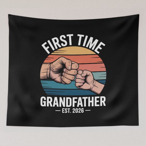 Item preview, First Time Grandfather Est 2026 Vintage Fist Bump Retro New Grandad designed and sold by Gogetgiggles.