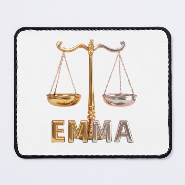 Item preview, Emma – 3D Golden Balance Scales Design designed and sold by AlexLineArt.