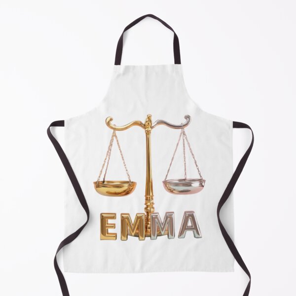 Item preview, Emma – 3D Golden Balance Scales Design designed and sold by AlexLineArt.