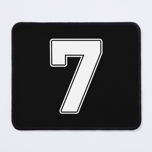 Item preview, Jersey Number 7 / Player Shirt Number Seven (White with White Outline) designed and sold by STUDIO-72.