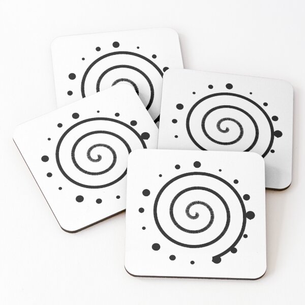 Item preview, Complex Spiral Symbol – Geometric Black Design designed and sold by pitbuulando.