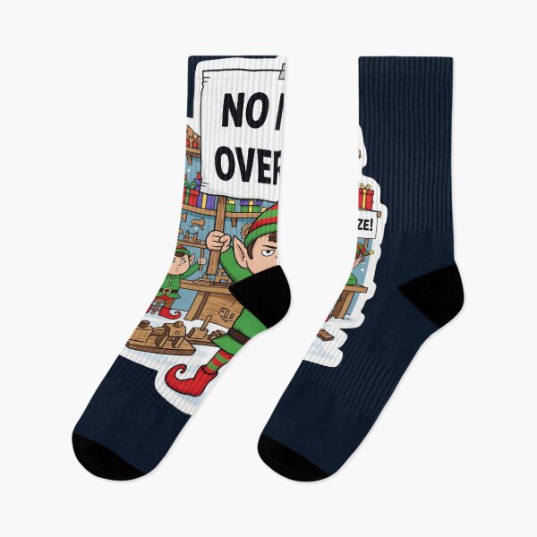 Item preview, Funny Christmas Elves On Strike designed and sold by Dakson Design - Fantasy Art.