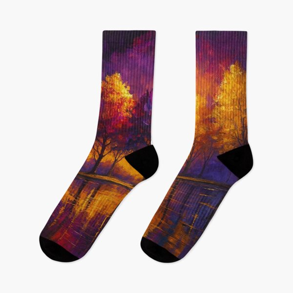 Item preview, Vibrant Moonrise Over Colorful Trees Abstract Nature Art designed and sold by Joey Santiago.