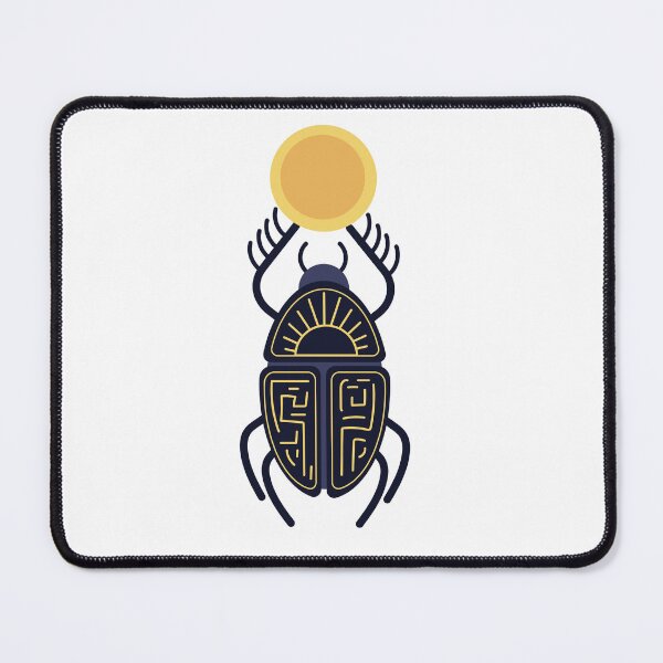 Item preview, Sacred Egyptian Scarab Beetle | Sun Disk Symbol Blue and Gold designed and sold by ZentroShop.