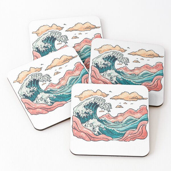 Item preview, Retro Ocean Wave Illustration – Vintage Surf Art Landscape designed and sold by MindLena.