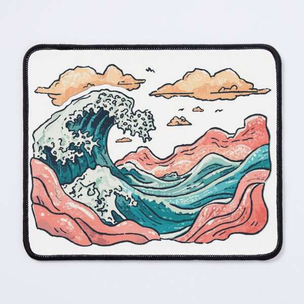 Item preview, Retro Ocean Wave Illustration – Vintage Surf Art Landscape designed and sold by MindLena.