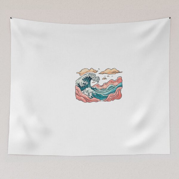 Item preview, Retro Ocean Wave Illustration – Vintage Surf Art Landscape designed and sold by MindLena.