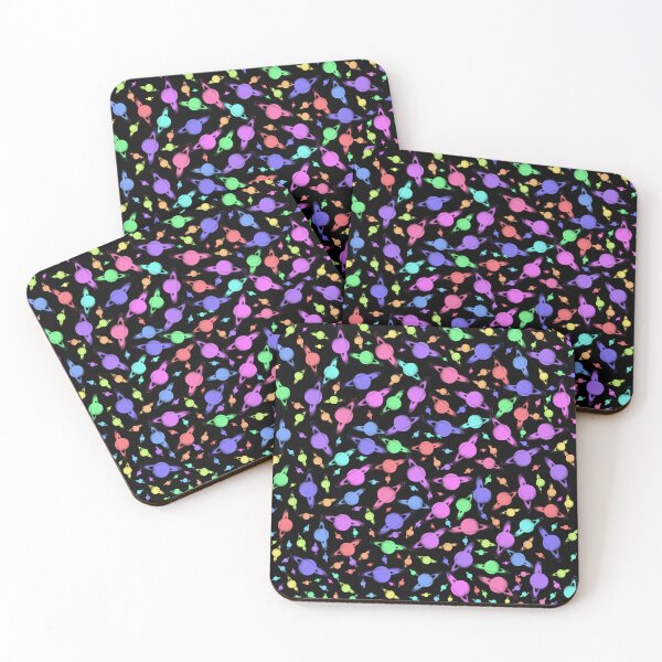 Item preview, Colorful Galaxy Seamless Pattern – Neon Pastel Planets & Cosmic Aesthetic designed and sold by StarWovenImages.