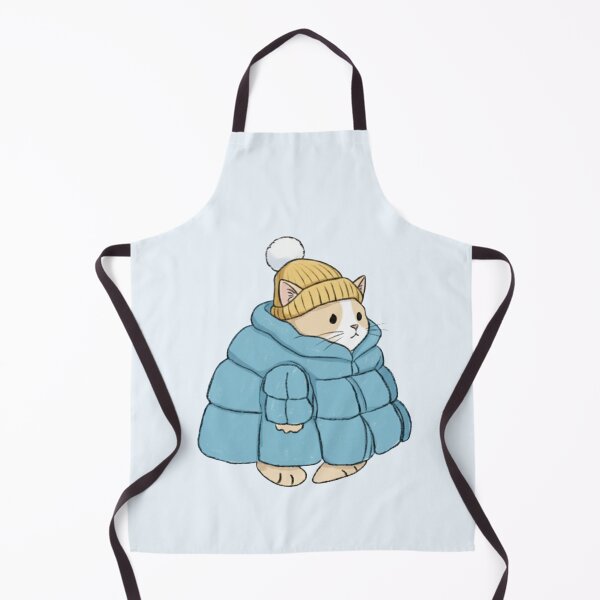Item preview, Puffer Jacket White Kitten Blue designed and sold by trutut.