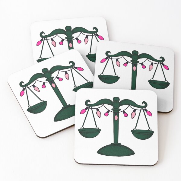 Item preview, Scales of Justice Christmas Lights – Pink | Cute Legal Holiday Sticker designed and sold by MagicMe-JD.