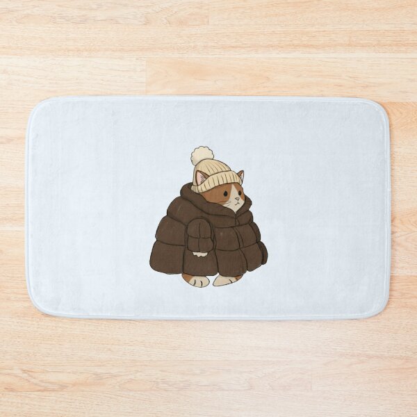 Item preview, Puffer Jacket White Kitten Brown designed and sold by trutut.