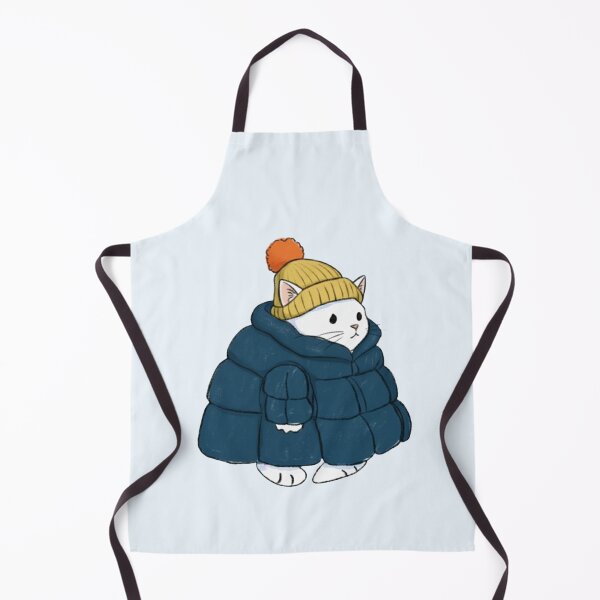 Item preview, Puffer Jacket White Kitten Blue designed and sold by trutut.