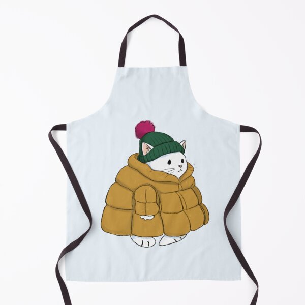 Item preview, Puffer Jacket White Kitten Yellow designed and sold by trutut.