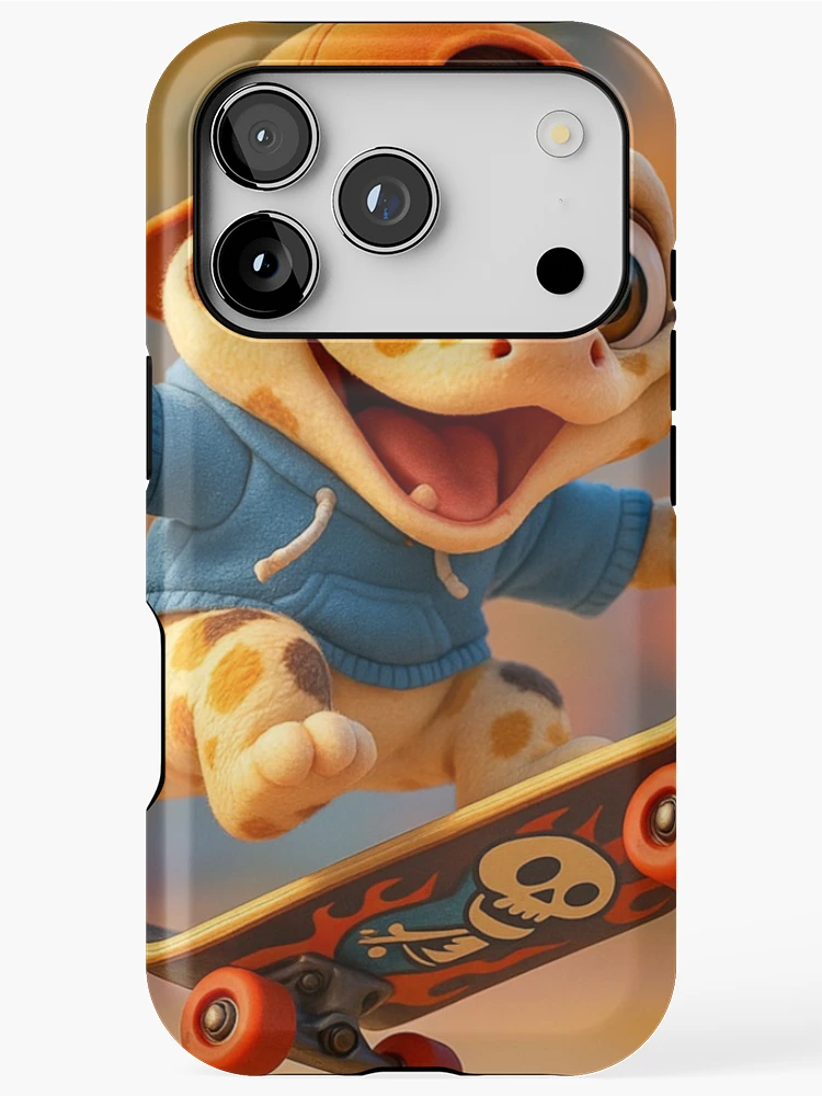 Thumbnail 1 of 4, iPhone Case, Skater Cow Reticulated Python designed and sold by Sillytoe.