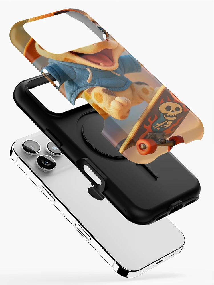 Thumbnail 2 of 4, iPhone Case, Skater Cow Reticulated Python designed and sold by Sillytoe.