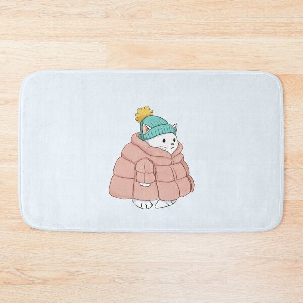 Item preview, Puffer Jacket White Kitten Pink designed and sold by trutut.