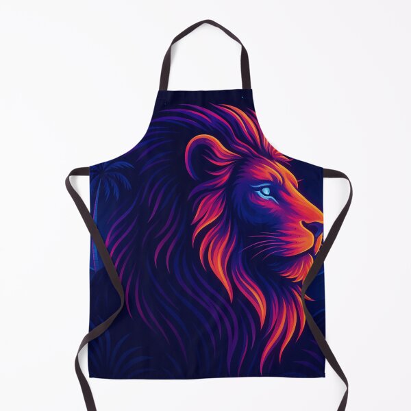 Item preview, Neon Lion Vaporwave Cyber Art designed and sold by GolabMagic.