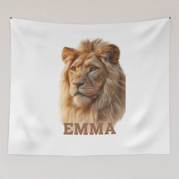 Item preview, Emma – 3D Lion Head Illustration designed and sold by AlexLineArt.