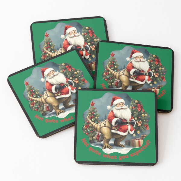 Item preview, Funny Dinosaur Santa Surprise – “Not Quite What You Expected?” Christmas Design - GREEN designed and sold by PAPIRO SIGLO XXI.