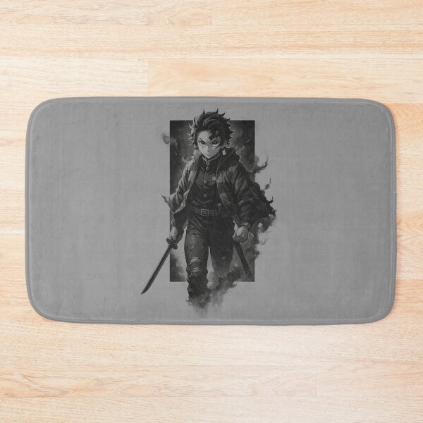 Item preview, Demon-Slaying Swordsman Aesthetic – Dark Monochrome Anime Warrior Illustration designed and sold by AnimeFlash_0.