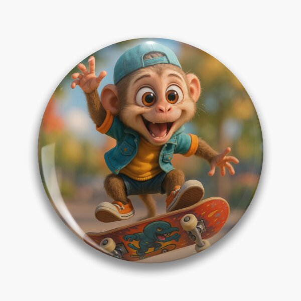 Item preview, Skater Crab-Eating Macaque 1 designed and sold by Sillytoe.