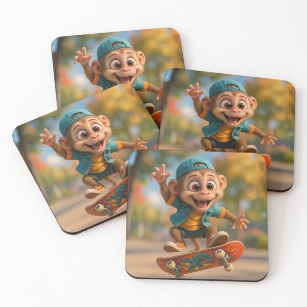 Item preview, Skater Crab-Eating Macaque 1 designed and sold by Sillytoe.