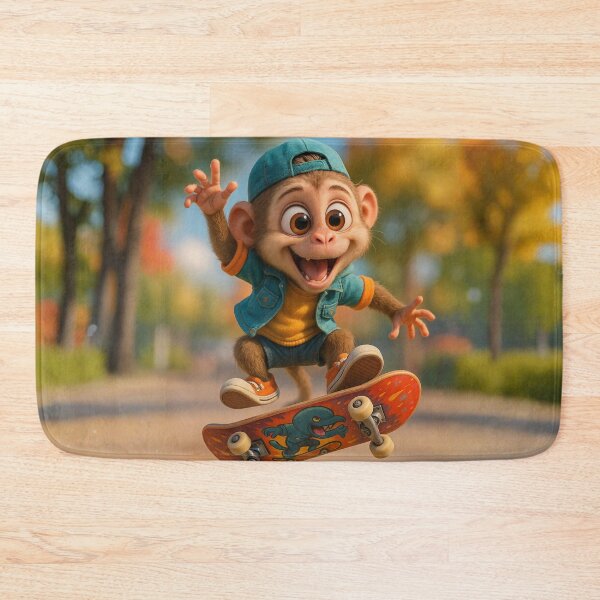 Item preview, Skater Crab-Eating Macaque 1 designed and sold by Sillytoe.