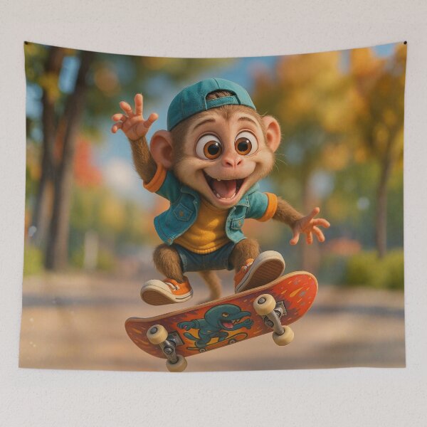 Item preview, Skater Crab-Eating Macaque 1 designed and sold by Sillytoe.