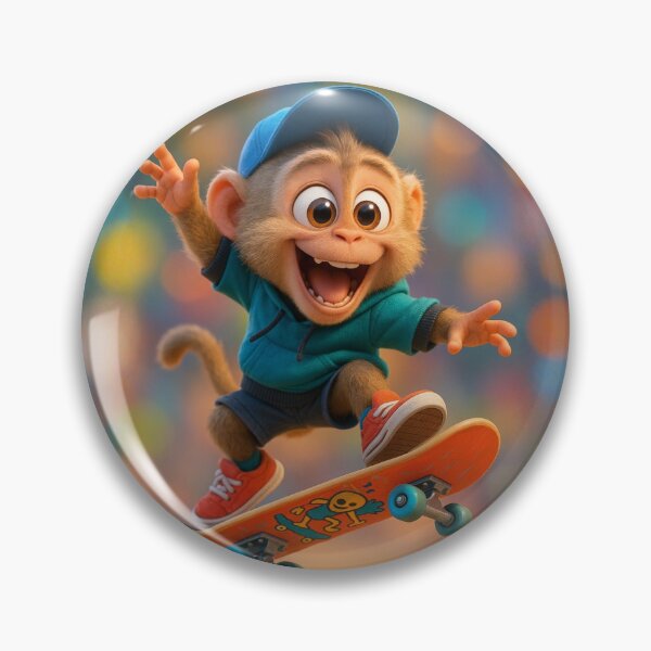Item preview, Skater Crab-Eating Macaque 2 designed and sold by Sillytoe.