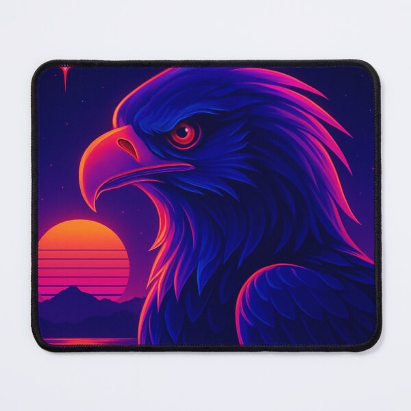 Item preview, Neon Eagle Vaporwave Retro Bird Art designed and sold by GolabMagic.