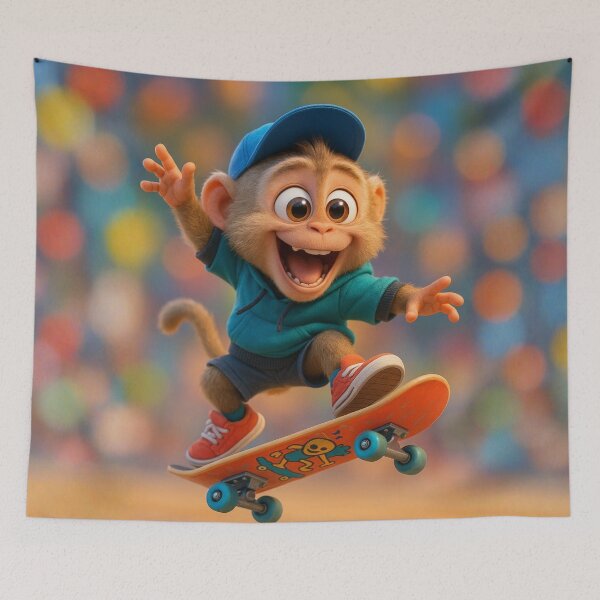 Item preview, Skater Crab-Eating Macaque 2 designed and sold by Sillytoe.