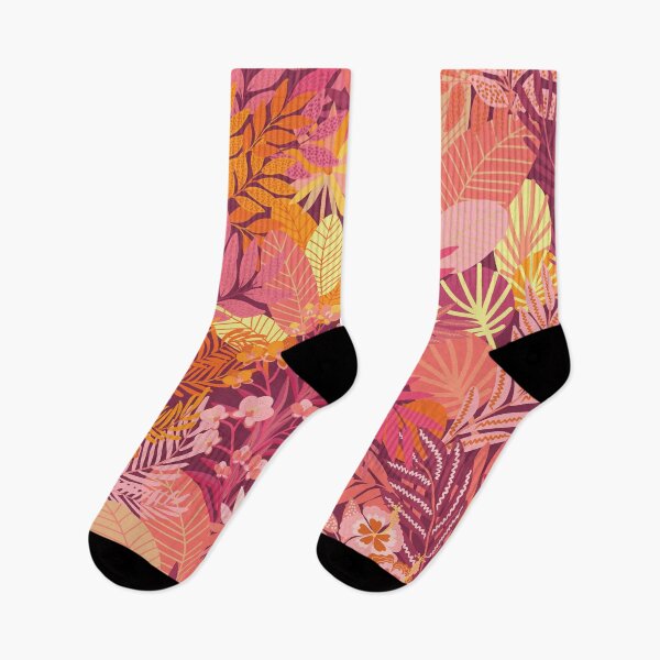 Item preview, Hot Tropics | Joyous Jungle | Bright leaves and flowers  designed and sold by Annette Chabidon Studio.