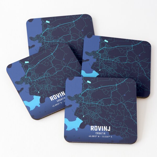 Item preview, Rovinj Midnight City Map designed and sold by HomeLivingCo.