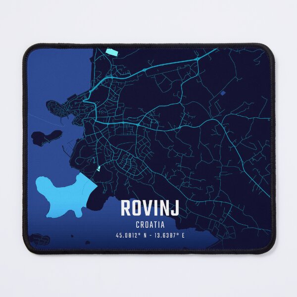 Item preview, Rovinj Midnight City Map designed and sold by HomeLivingCo.