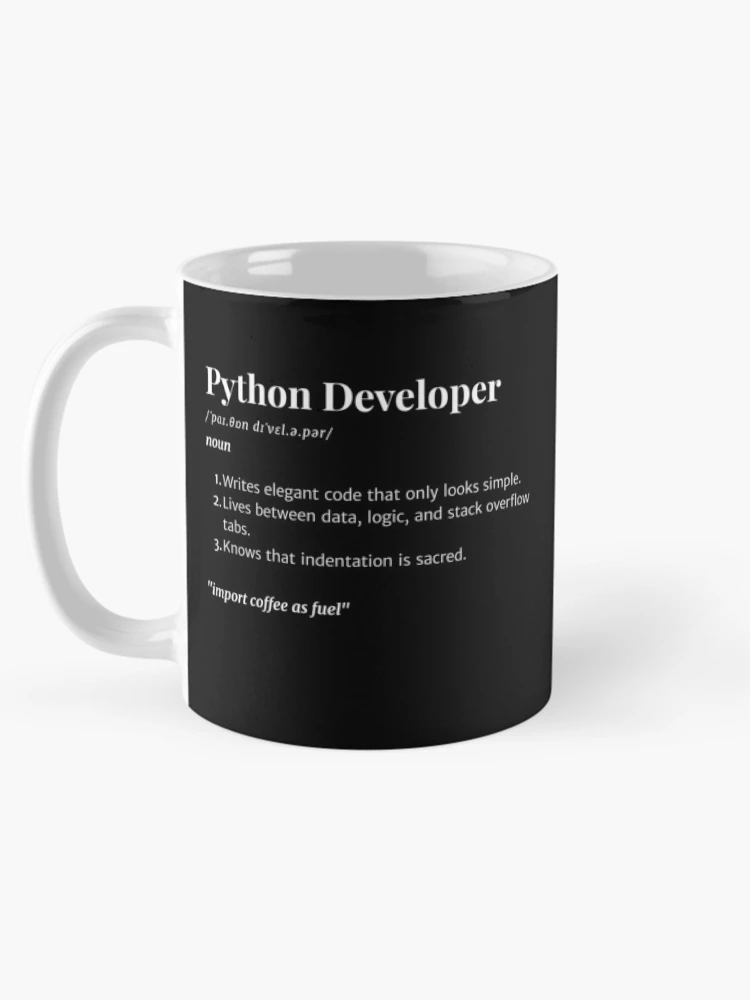 Thumbnail 5 of 6, Coffee Mug, Python Developer Definition | Funny Coding Gift for Python Programmers designed and sold by Yuli Club.