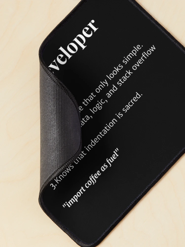 Thumbnail 2 of 5, Mouse Pad, Python Developer Definition | Funny Coding Gift for Python Programmers designed and sold by Yuli Club.